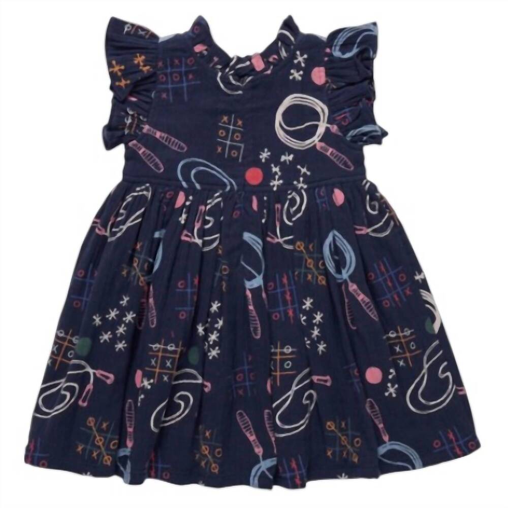 NEW PINK CHICKEN girls jennifer dress in tic tac toe
